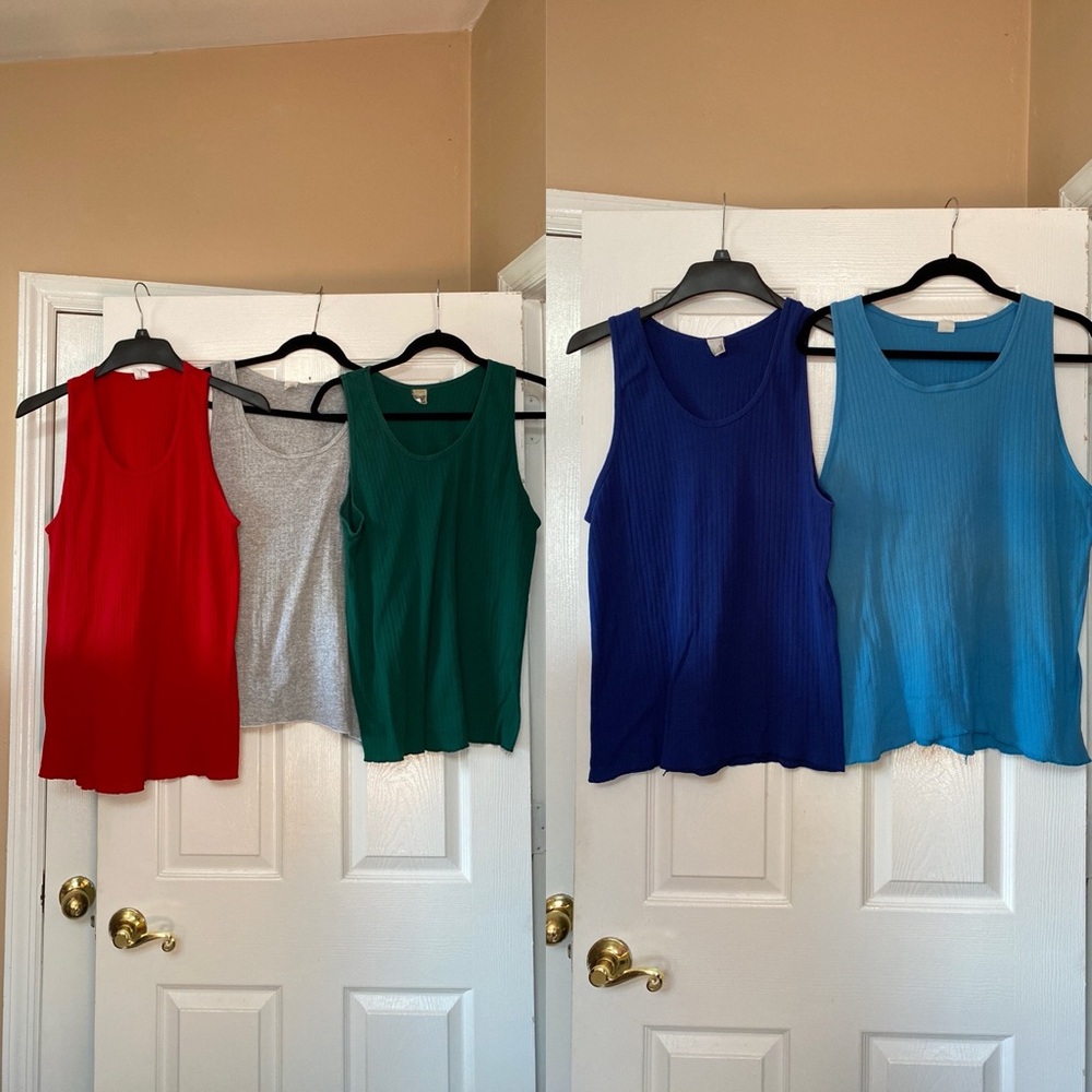 VTG 80’s 5 Ribbed Cotton Tank Top Shirt